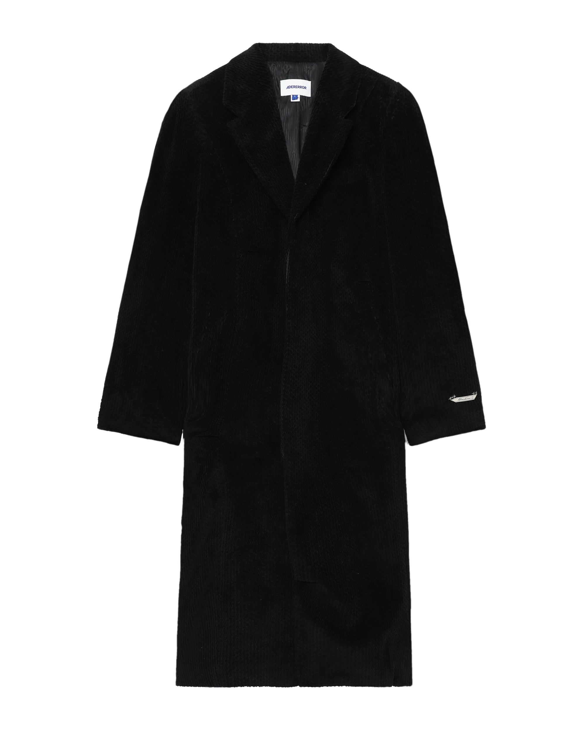 Single-breasted corduroy coat