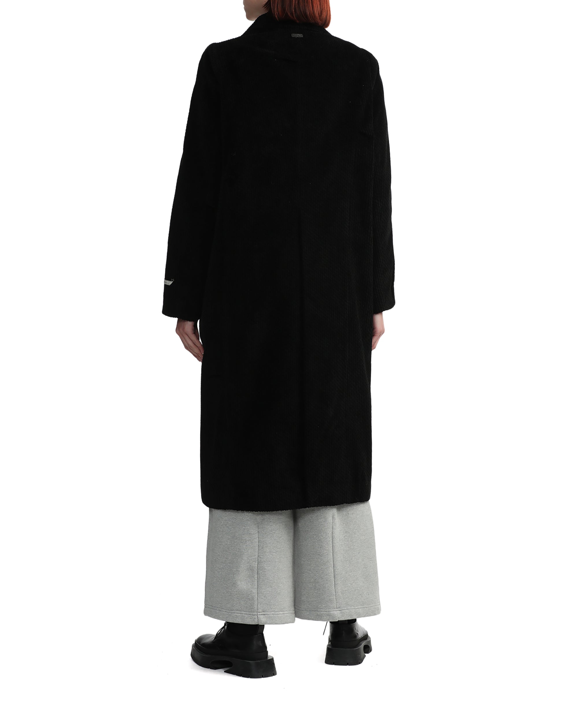 Single-breasted corduroy coat