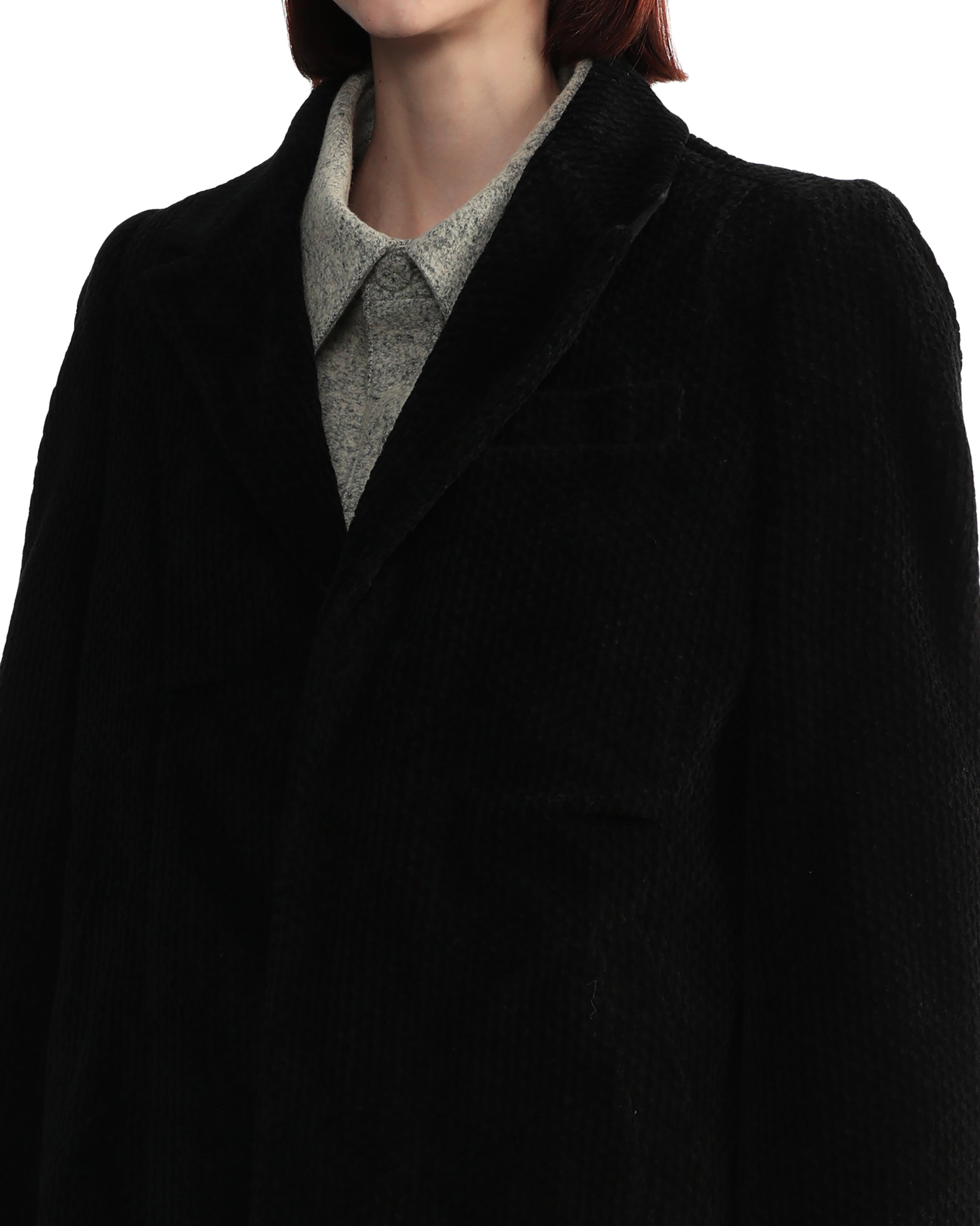 Single-breasted corduroy coat