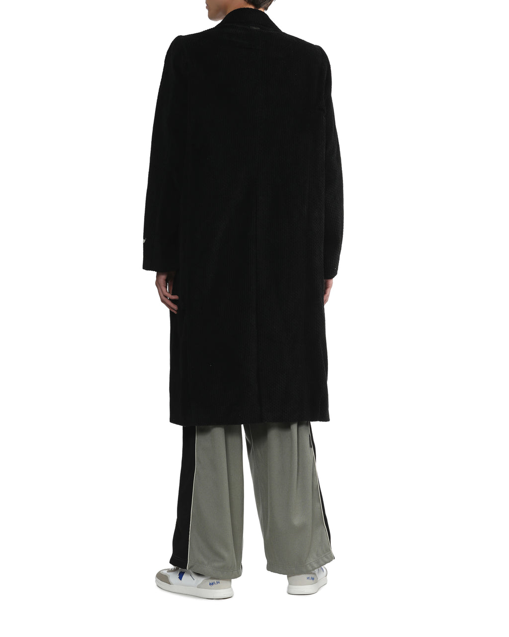 Single-breasted corduroy coat