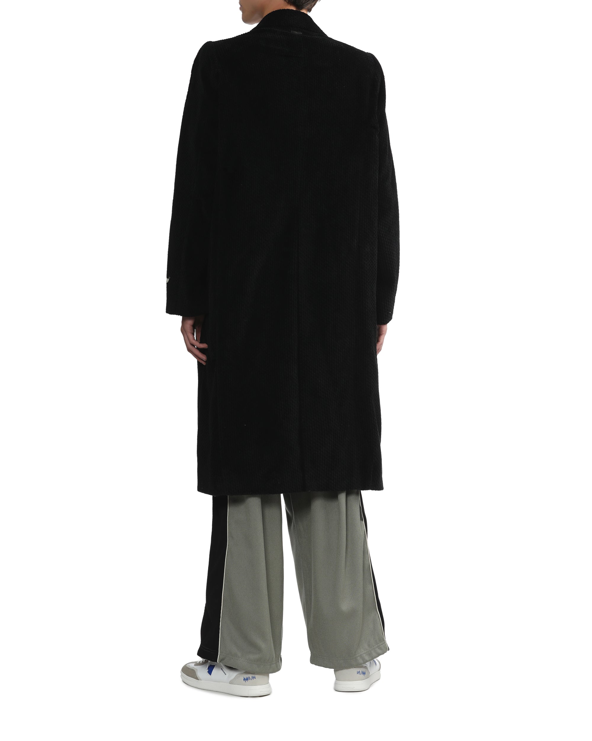 Single-breasted corduroy coat