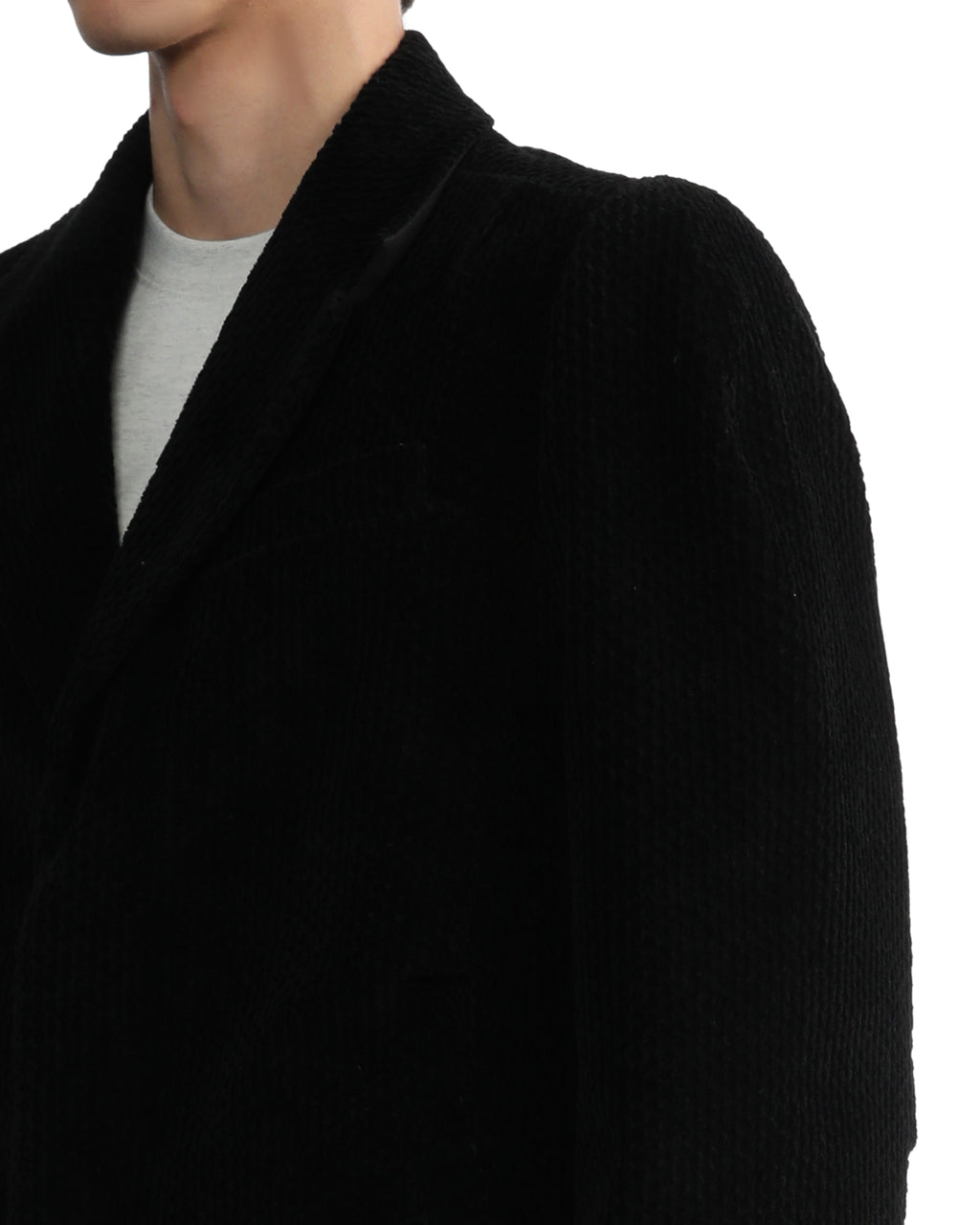 Single-breasted corduroy coat