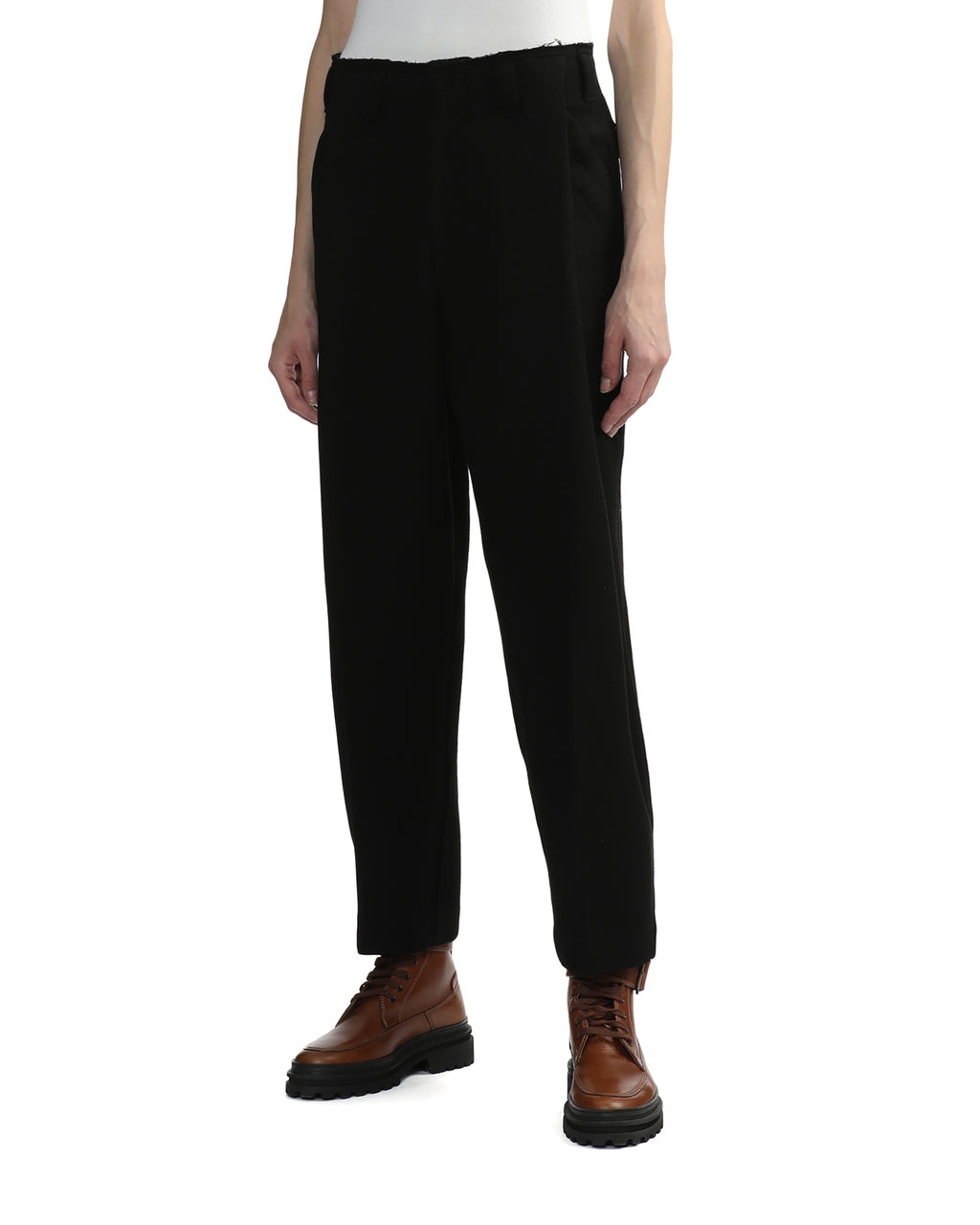 Cropped wool pants
