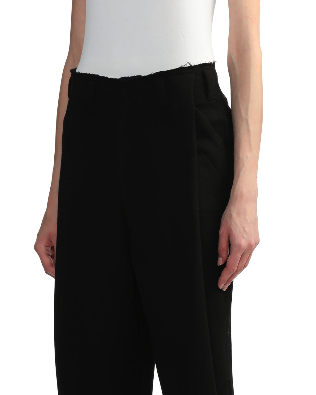 Cropped wool pants
