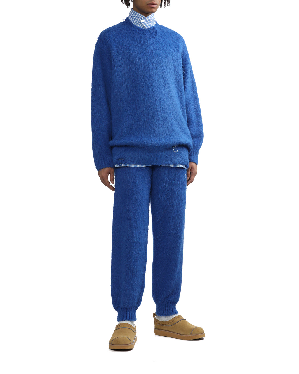 Faux fur pants