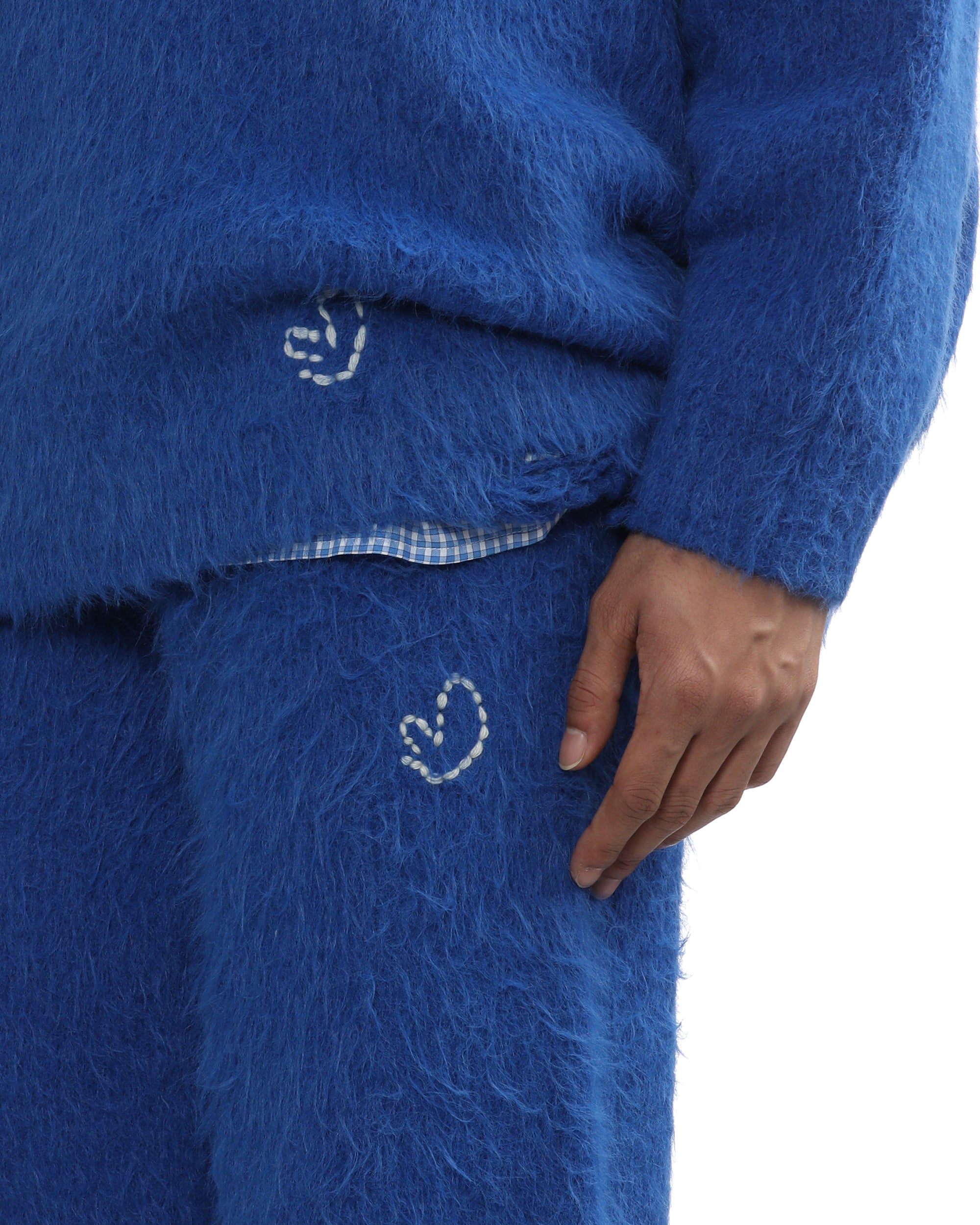 Faux fur pants