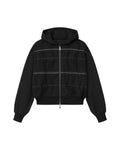 Pleated zip hoodie