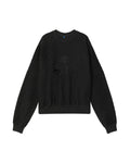 Textured crew neck sweatshirt