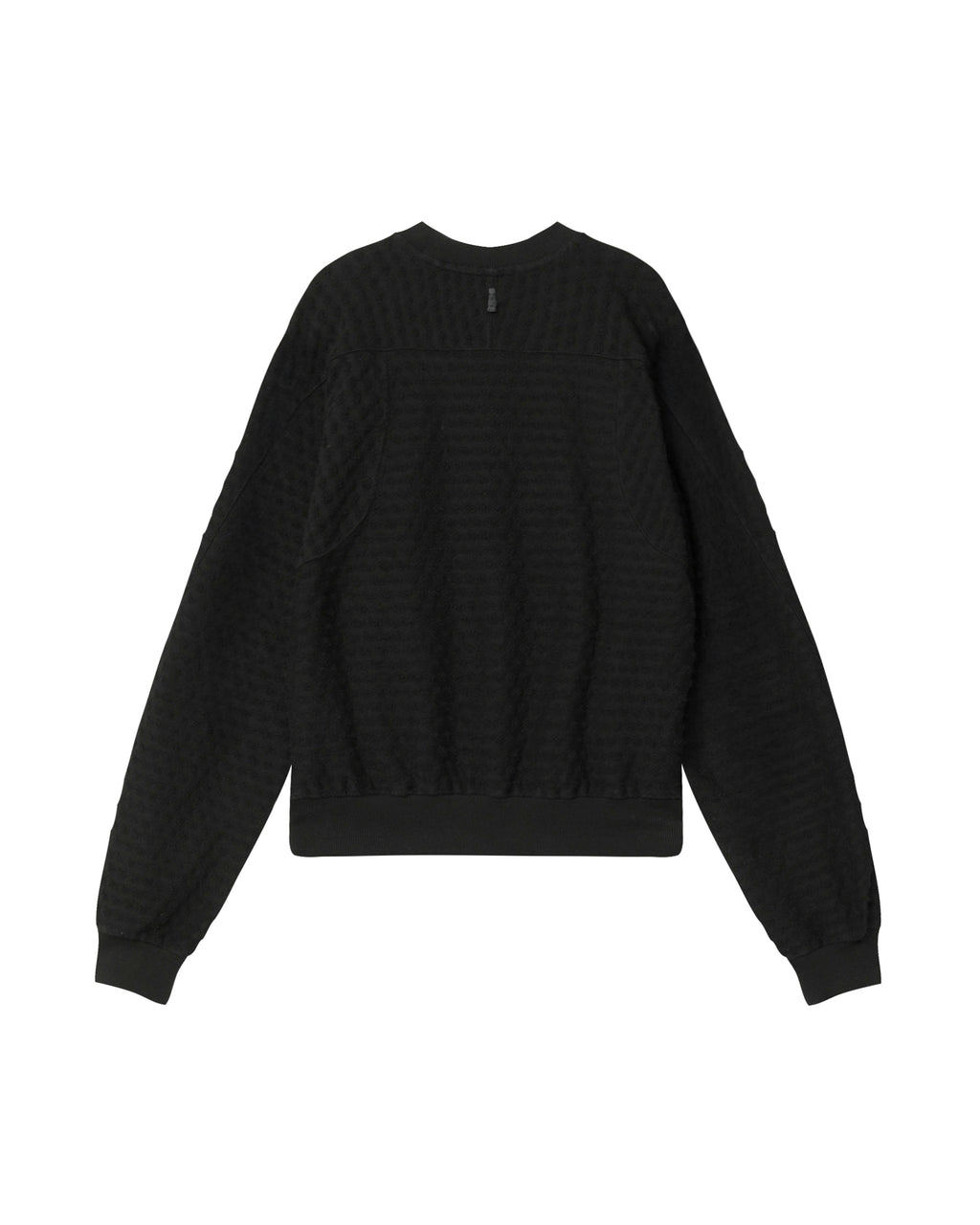 Textured crew neck sweatshirt