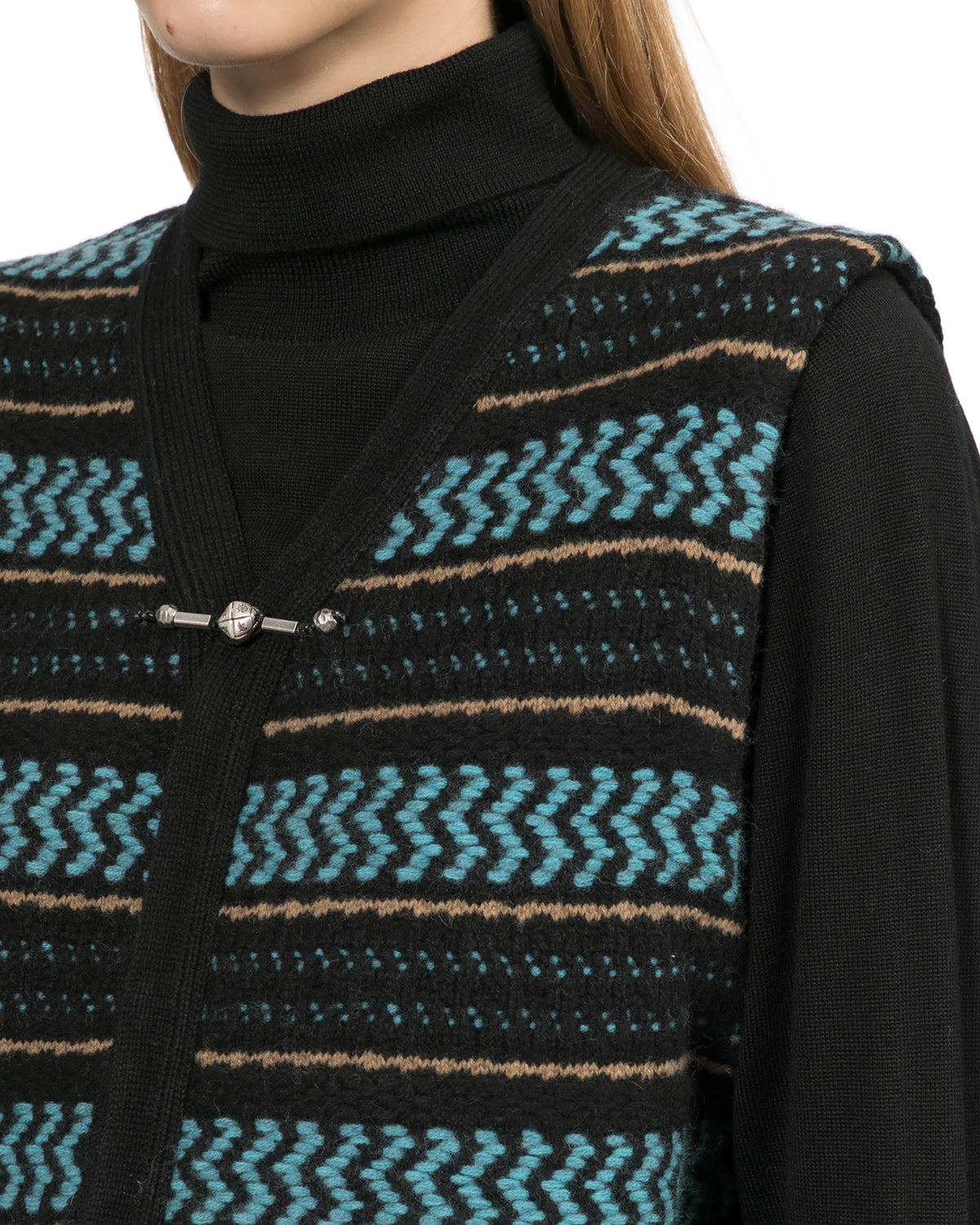 V-neck knitted vest