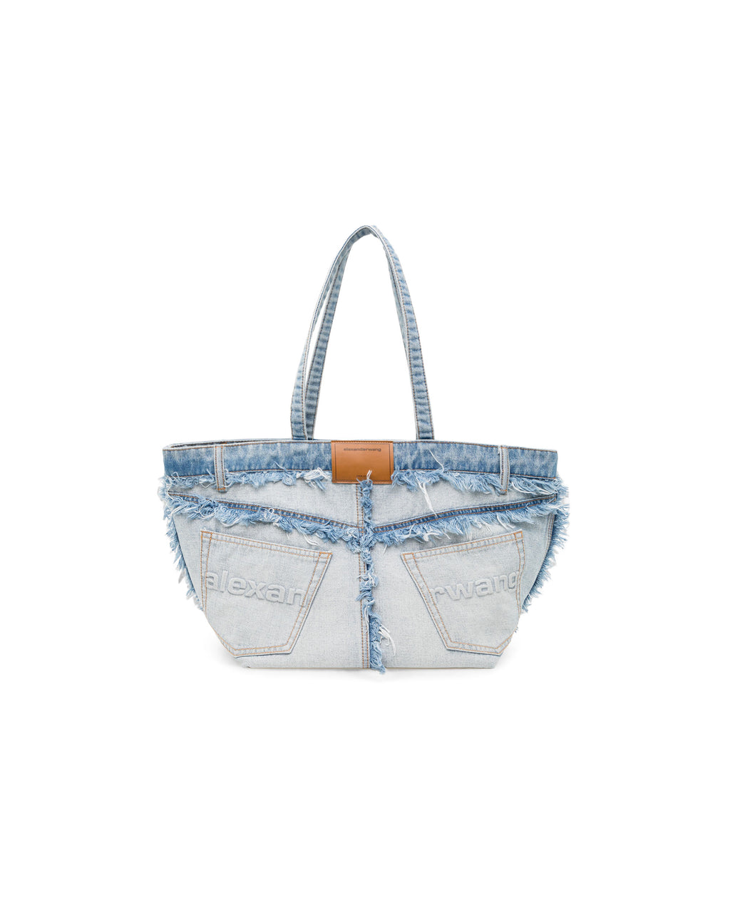 Punch denim large tote
