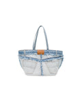 Punch denim large tote