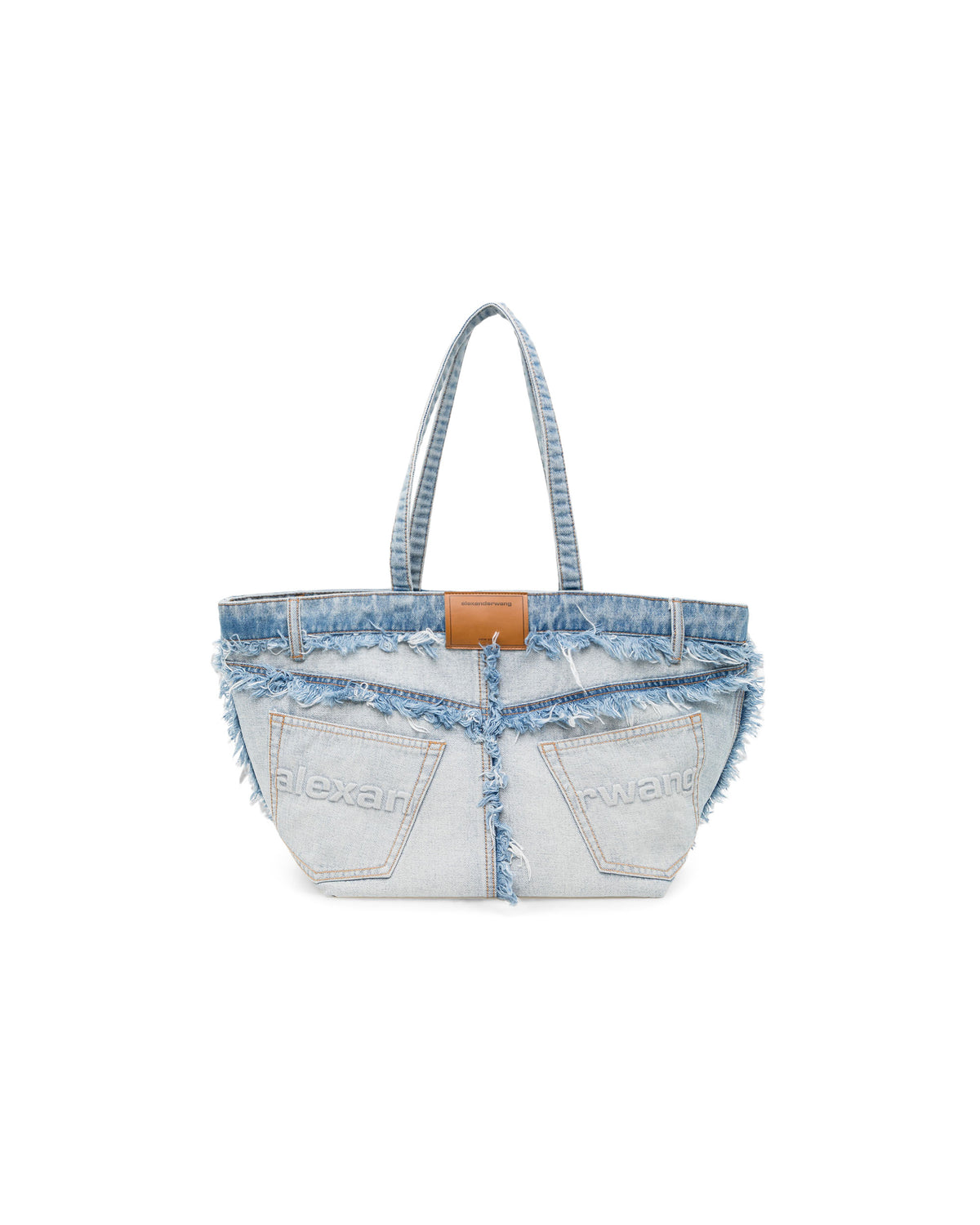 Punch denim large tote