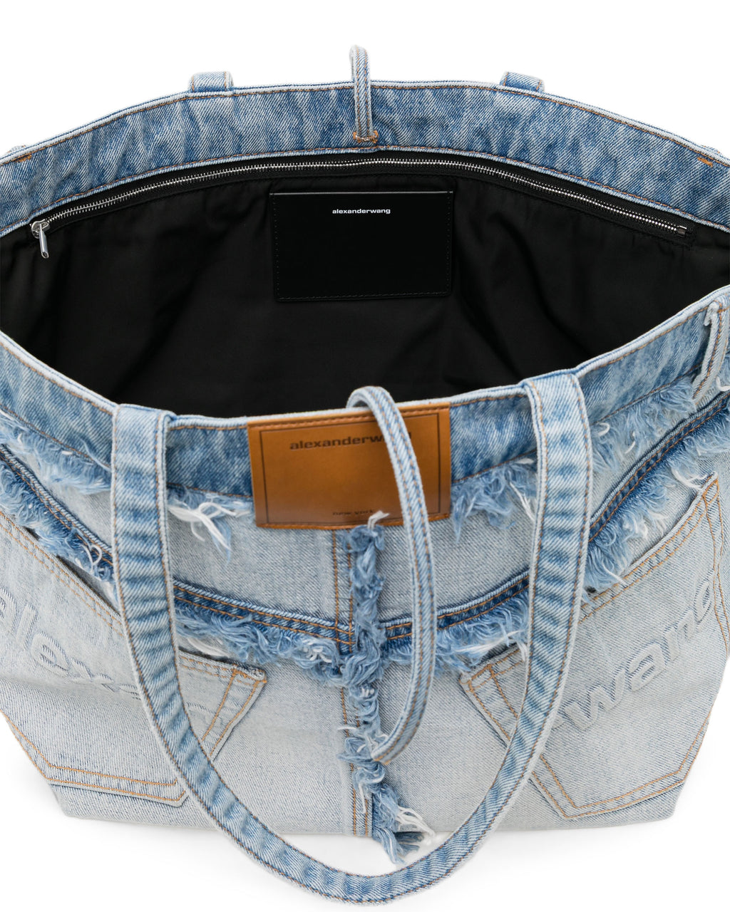 Punch denim large tote