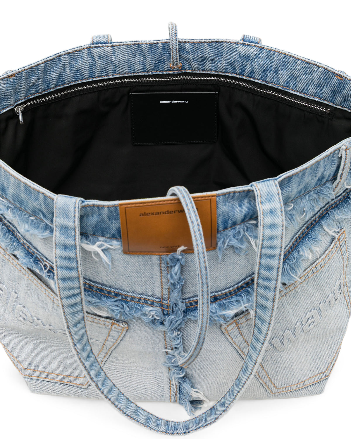 Punch denim large tote
