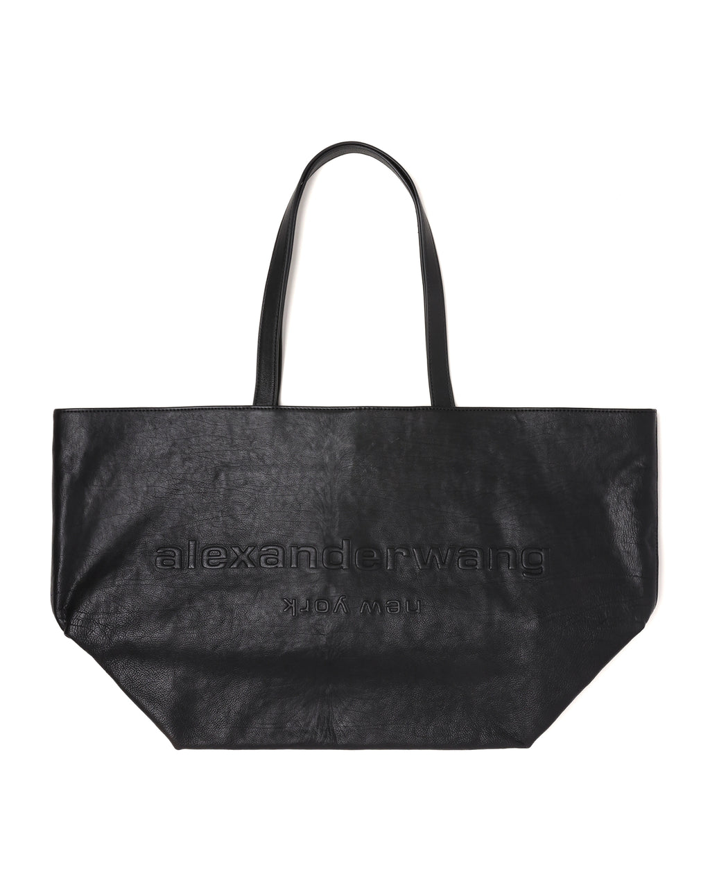 Leather punch tote bag