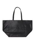 Leather punch tote bag