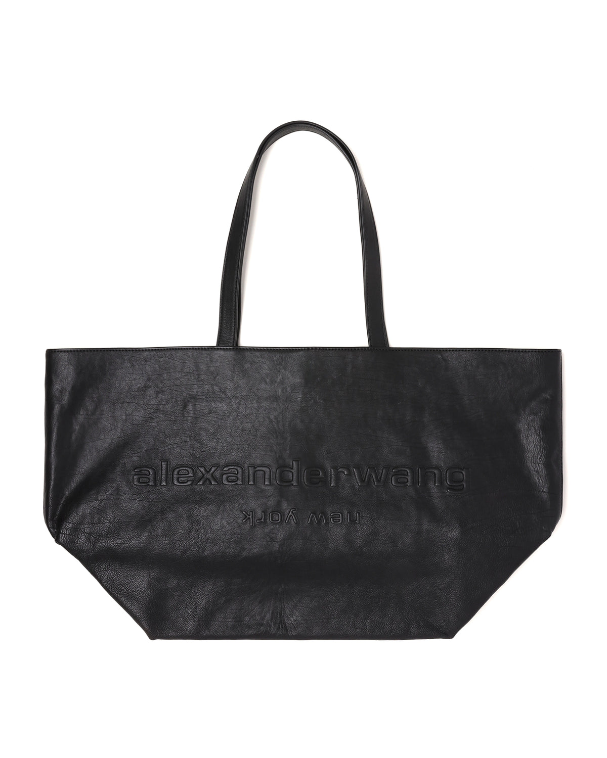 Leather punch tote bag