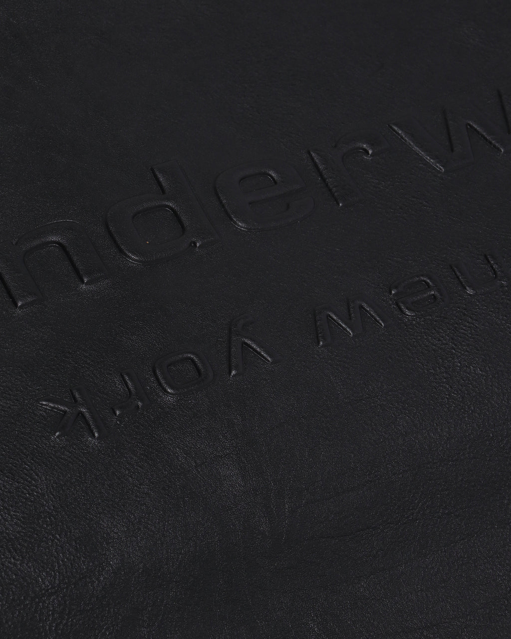 Leather punch tote bag