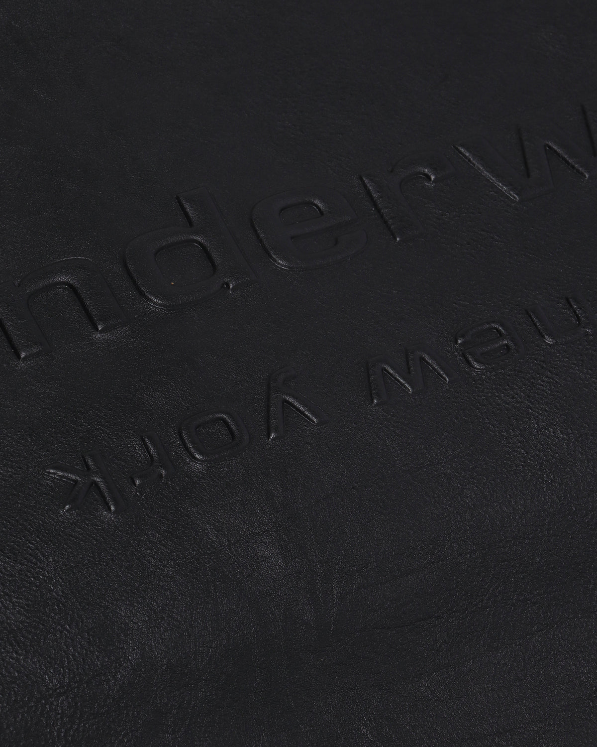 Leather punch tote bag