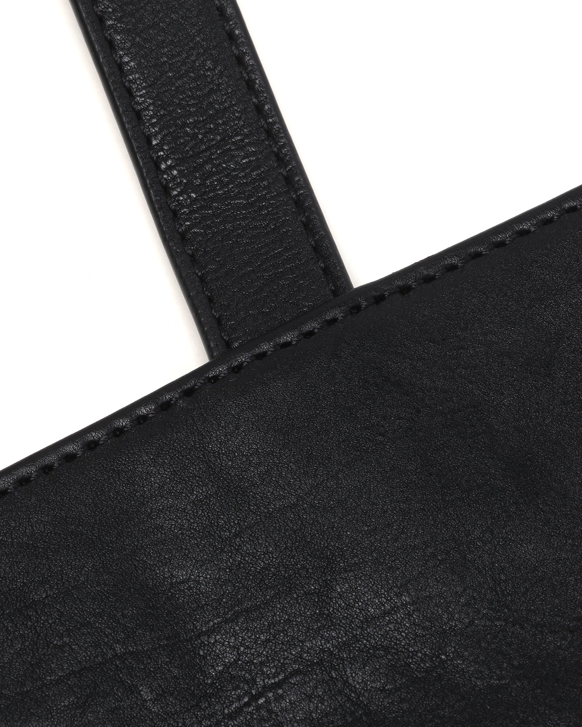 Leather punch tote bag