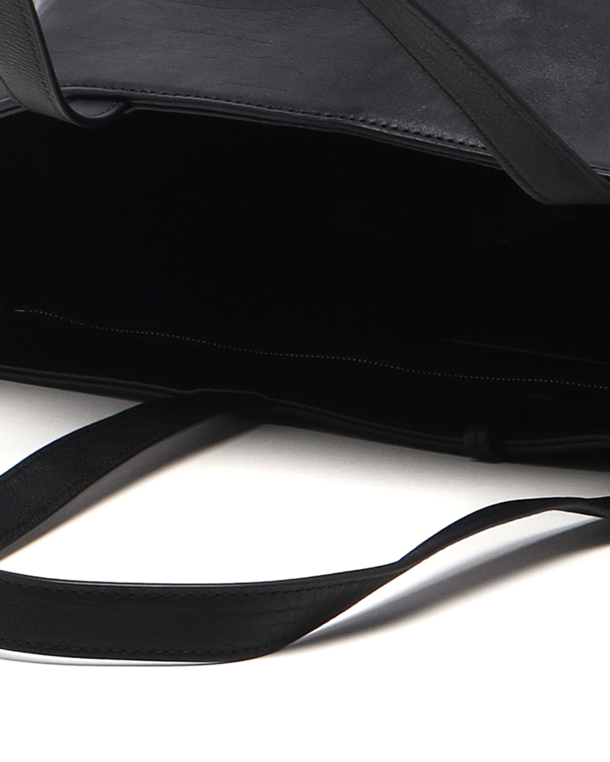 Leather punch tote bag