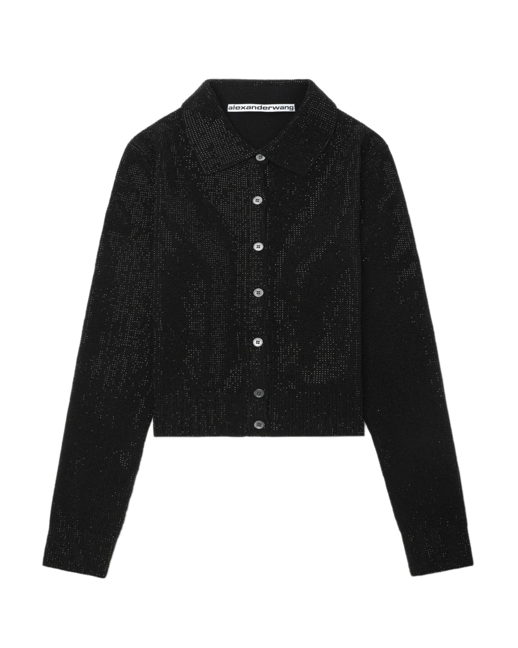 Beaded hotfix cropped cardigan