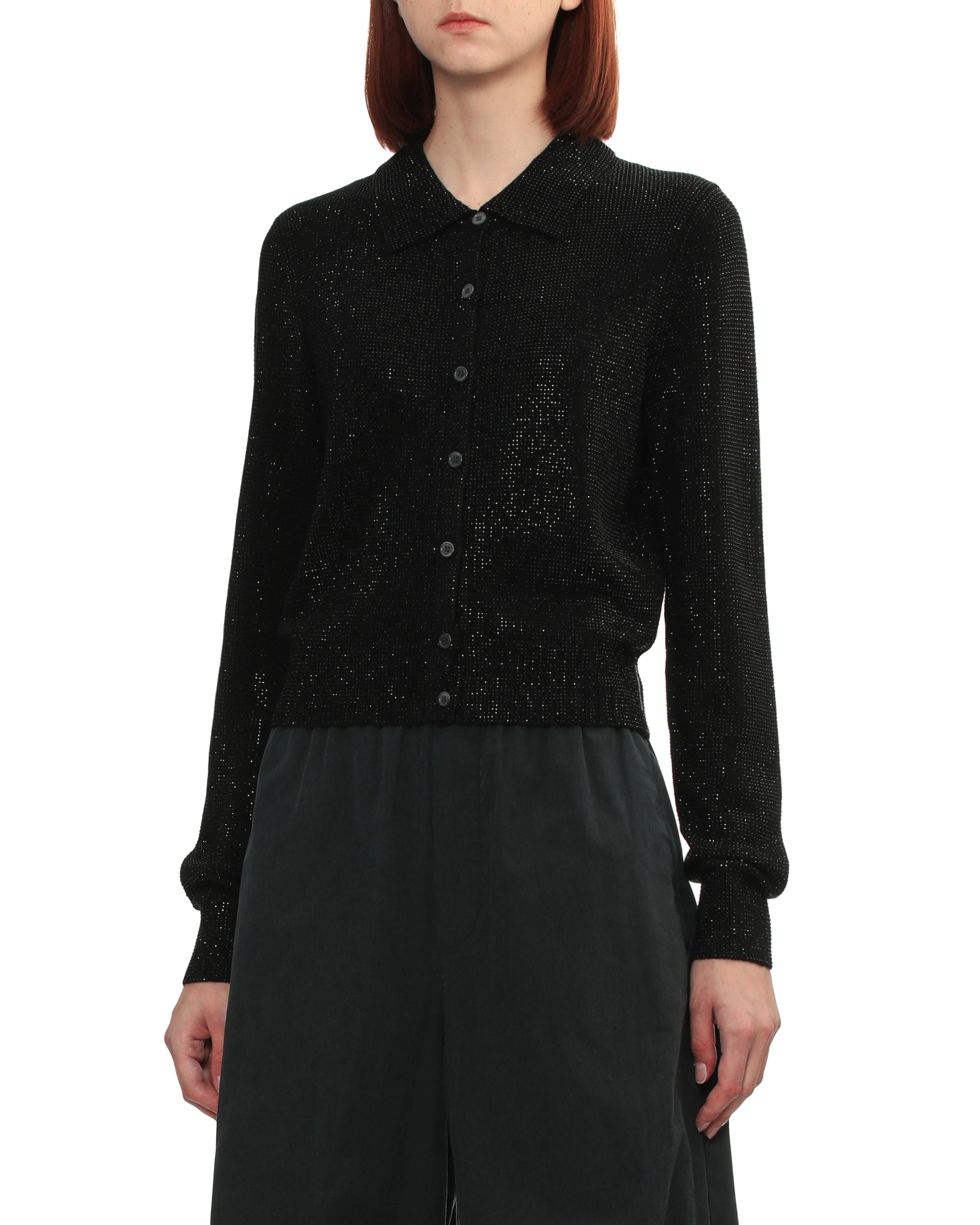 Beaded hotfix cropped cardigan