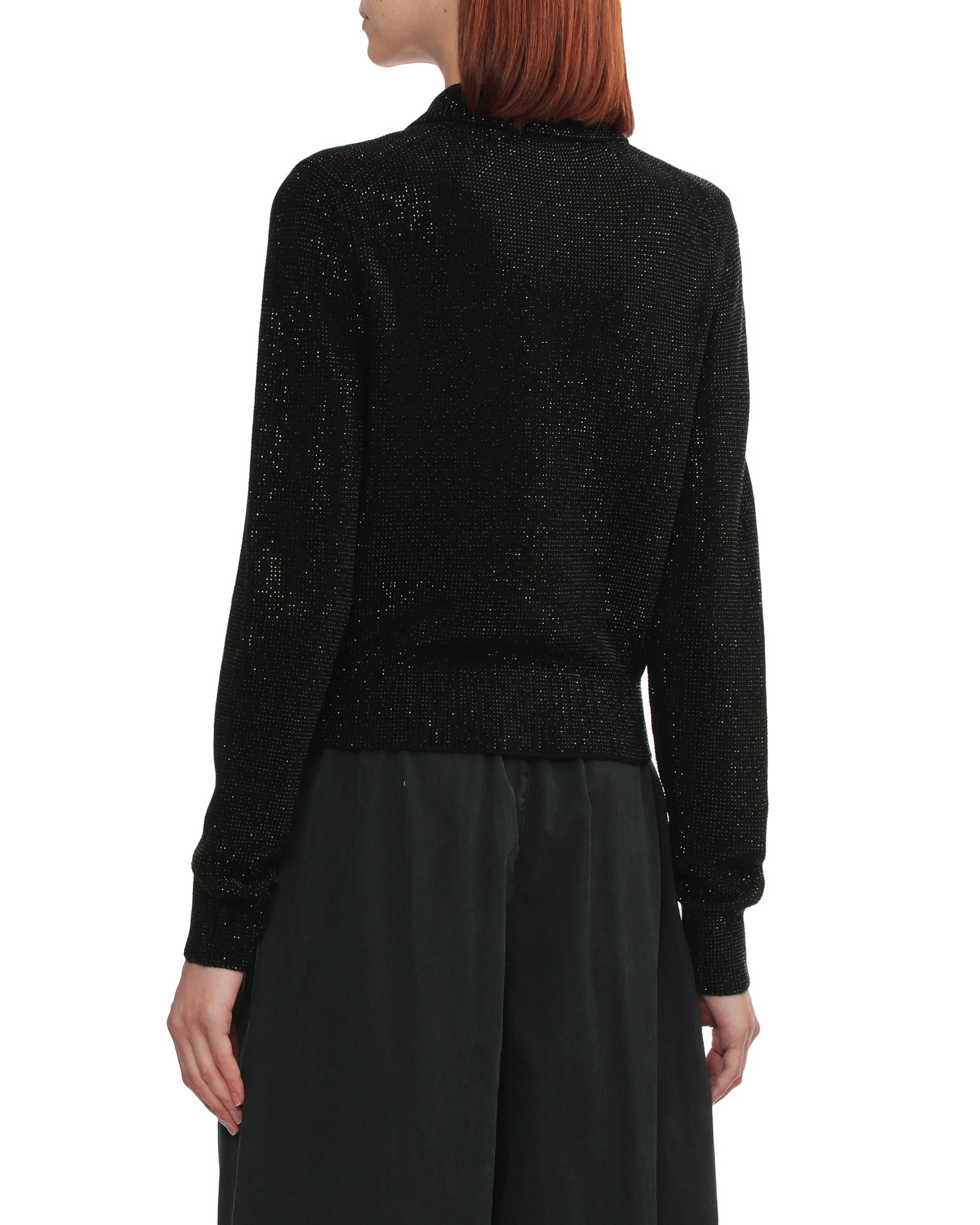 Beaded hotfix cropped cardigan