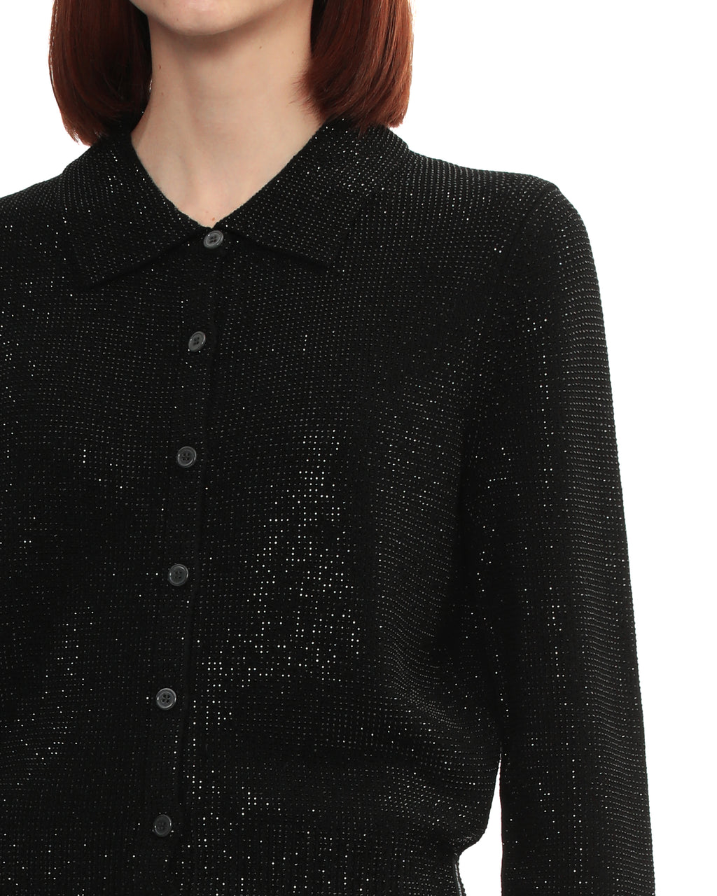 Beaded hotfix cropped cardigan