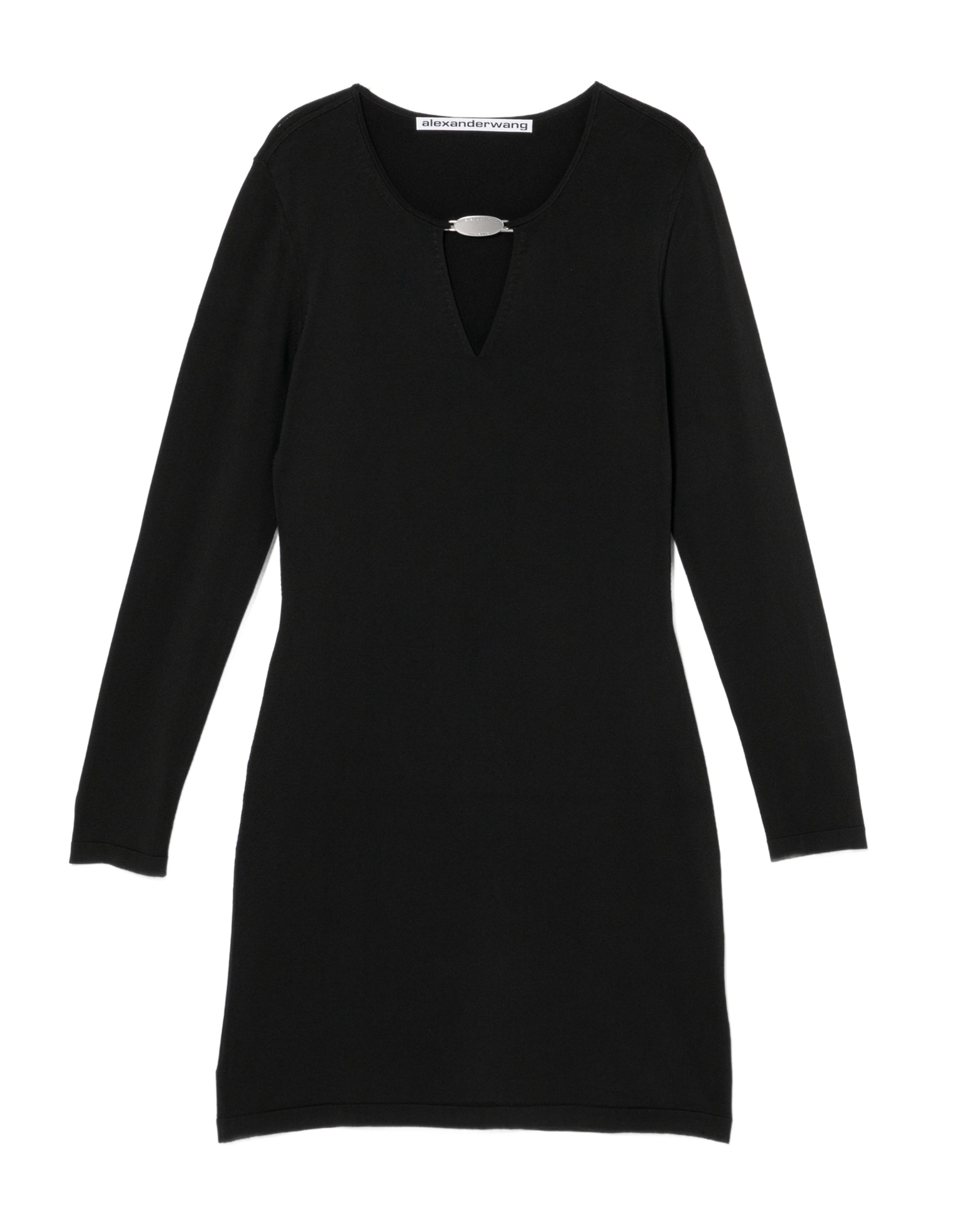 Metal logo mini dress