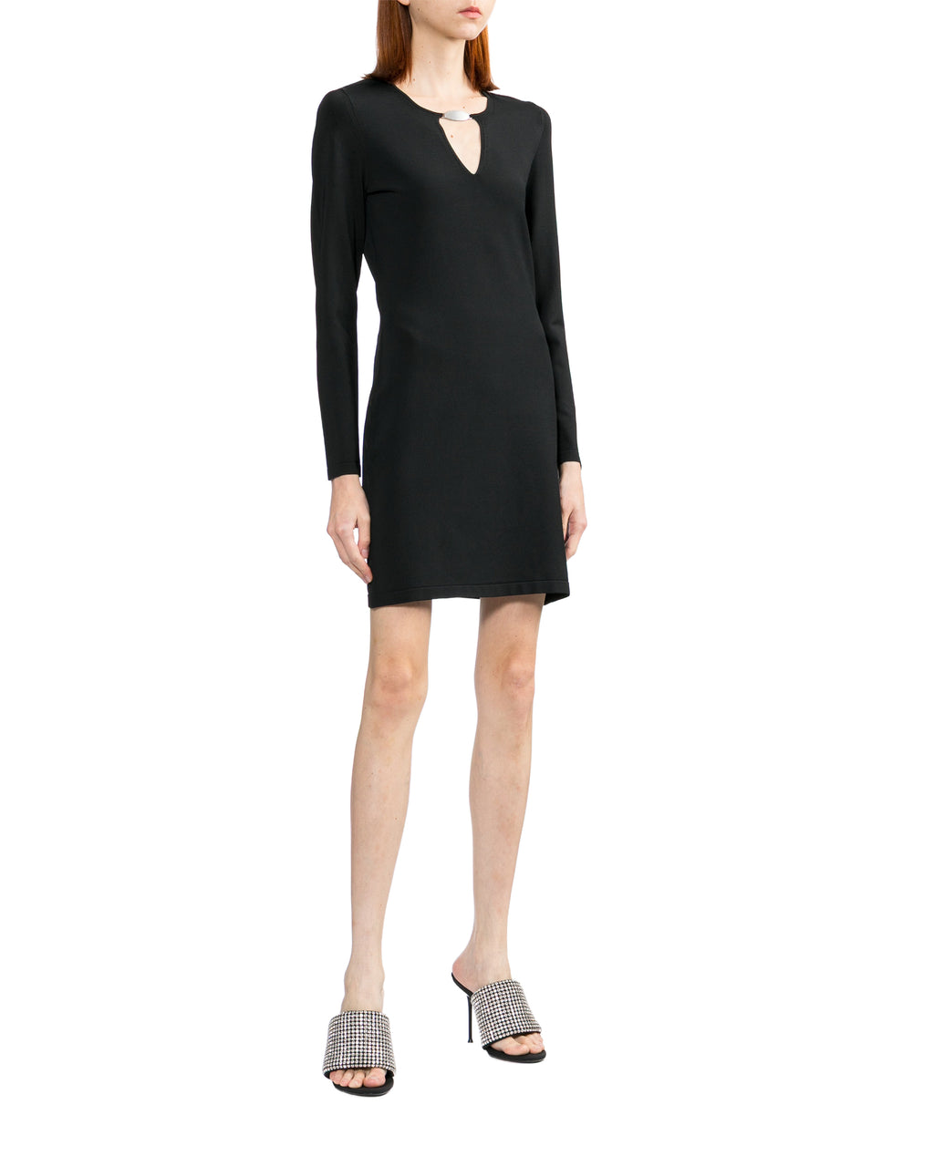 Metal logo mini dress