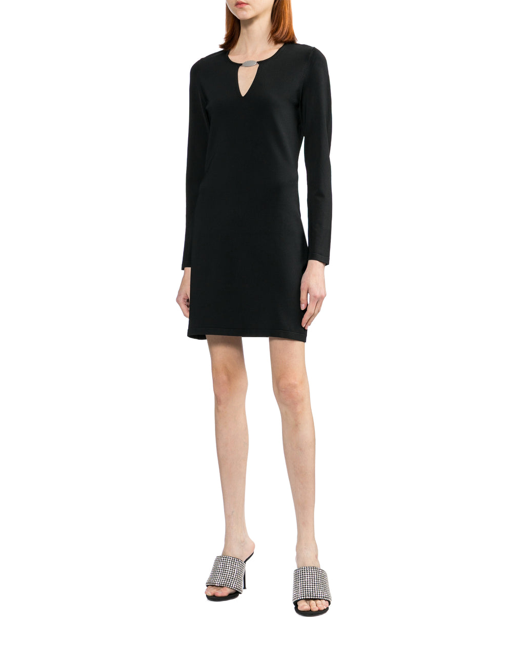 Metal logo mini dress