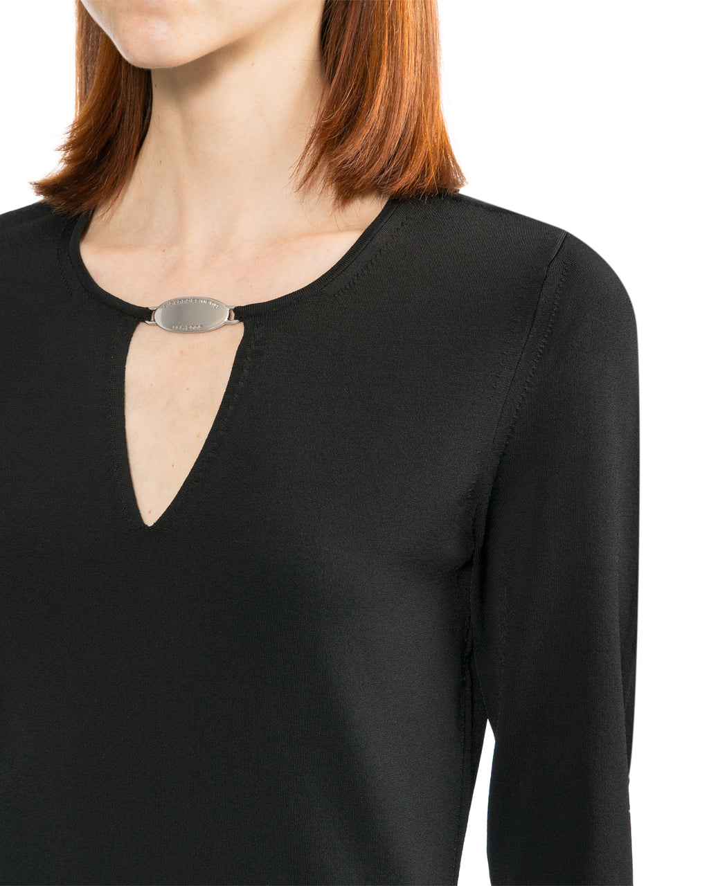 Metal logo mini dress
