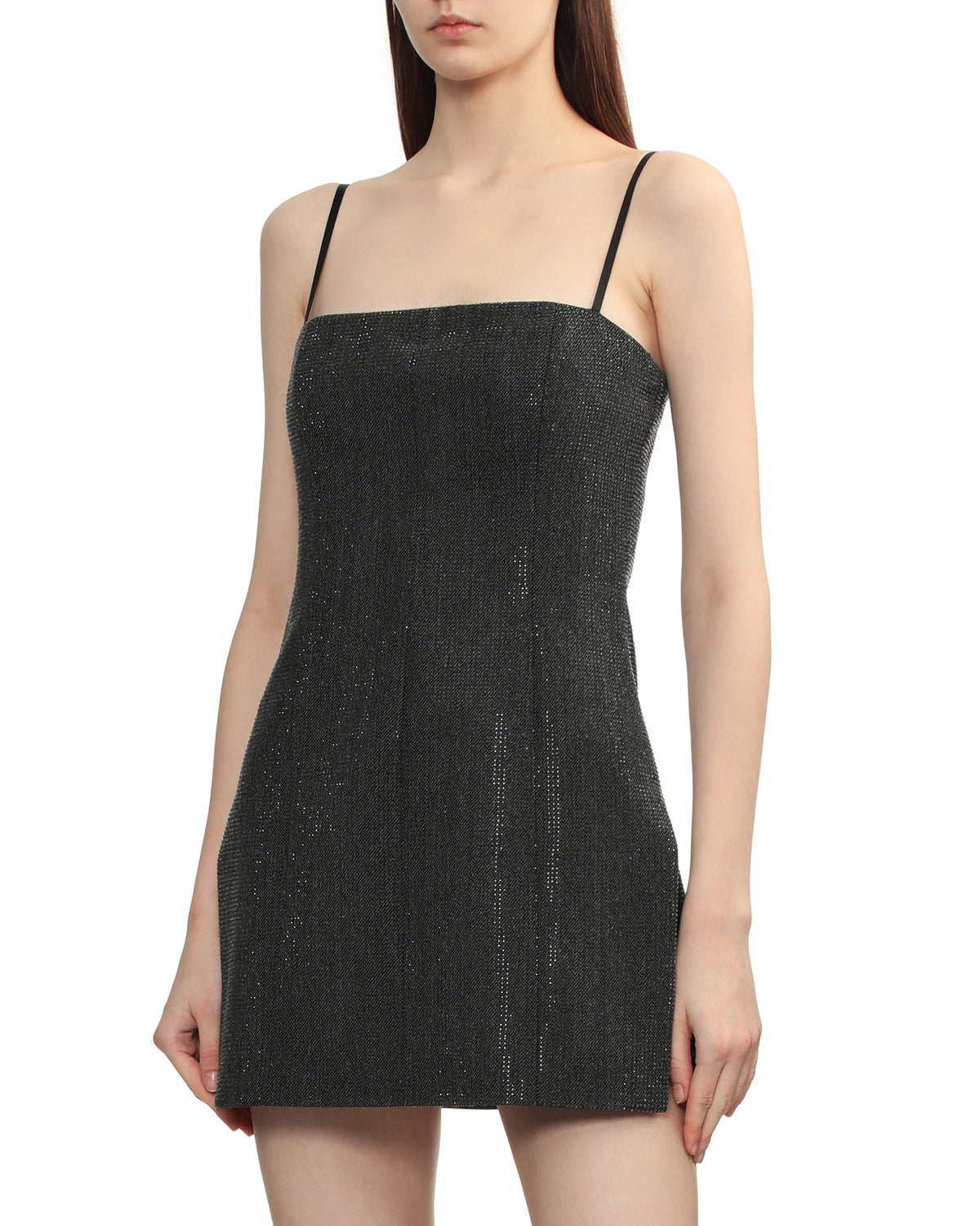 Crystal hotfix mini dress