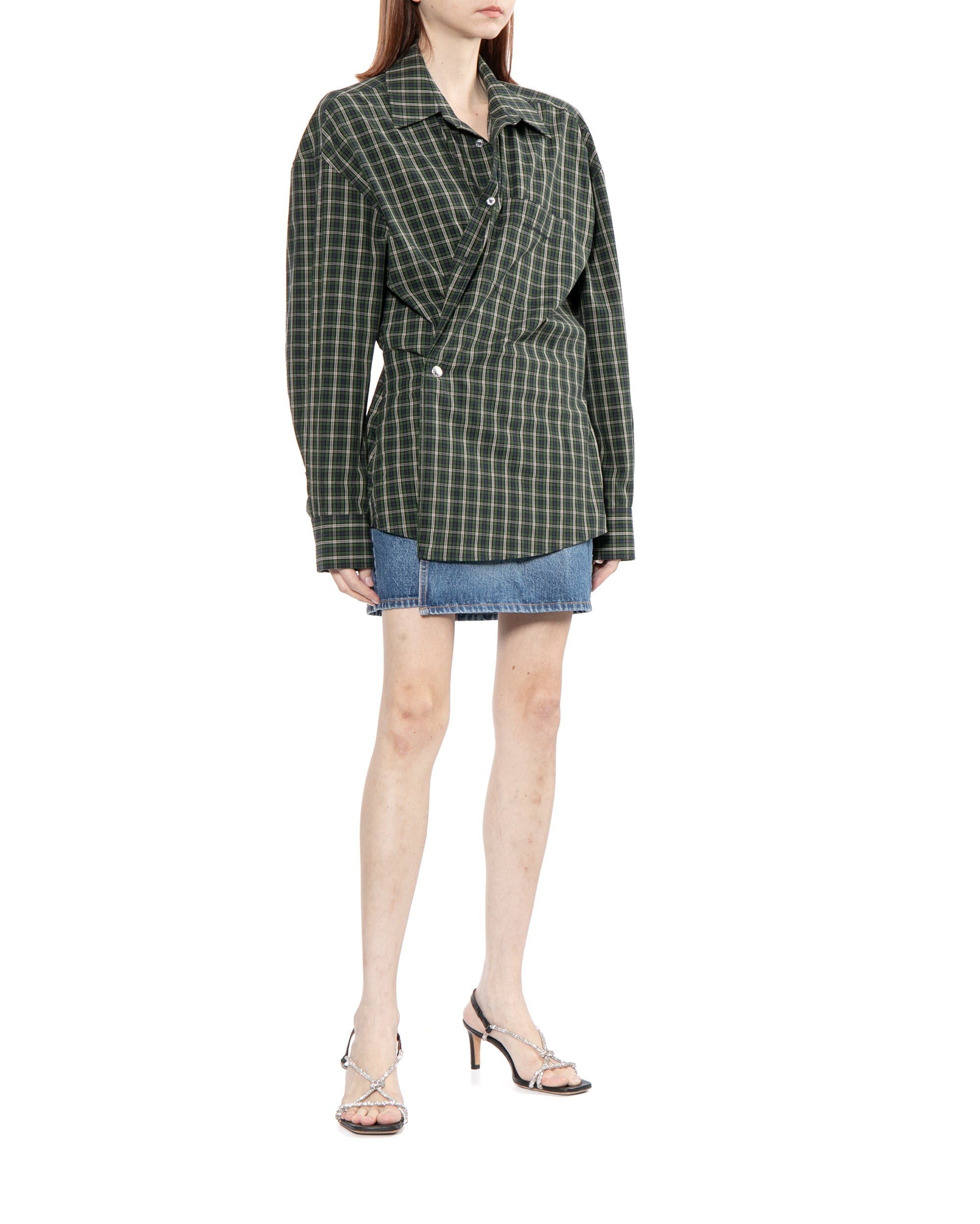 Pre-styled wrap mini dress