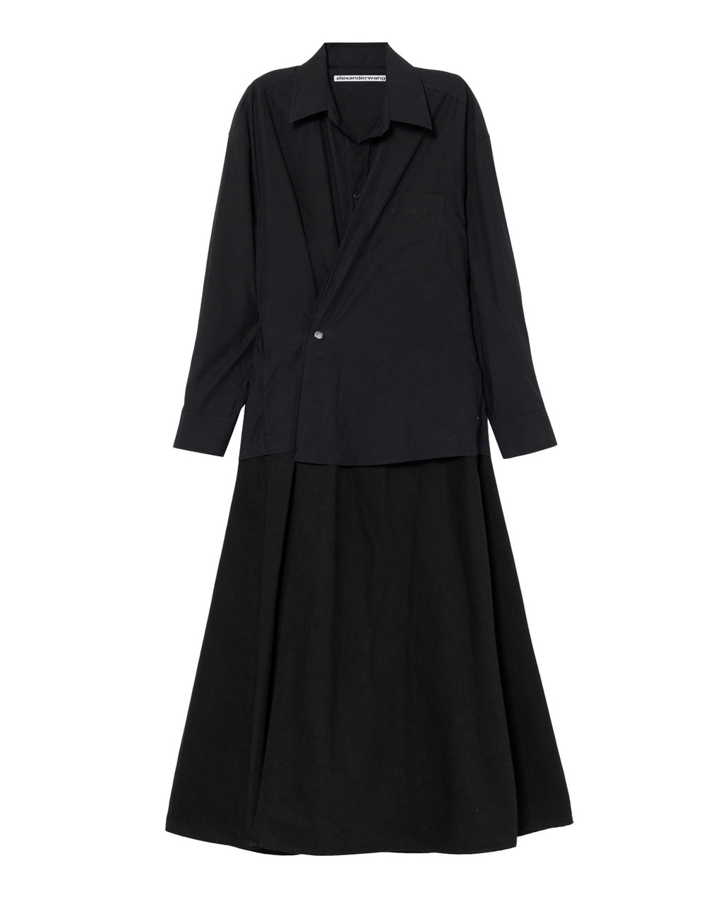 Collared organic-cotton midi dress