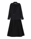 Collared organic-cotton midi dress