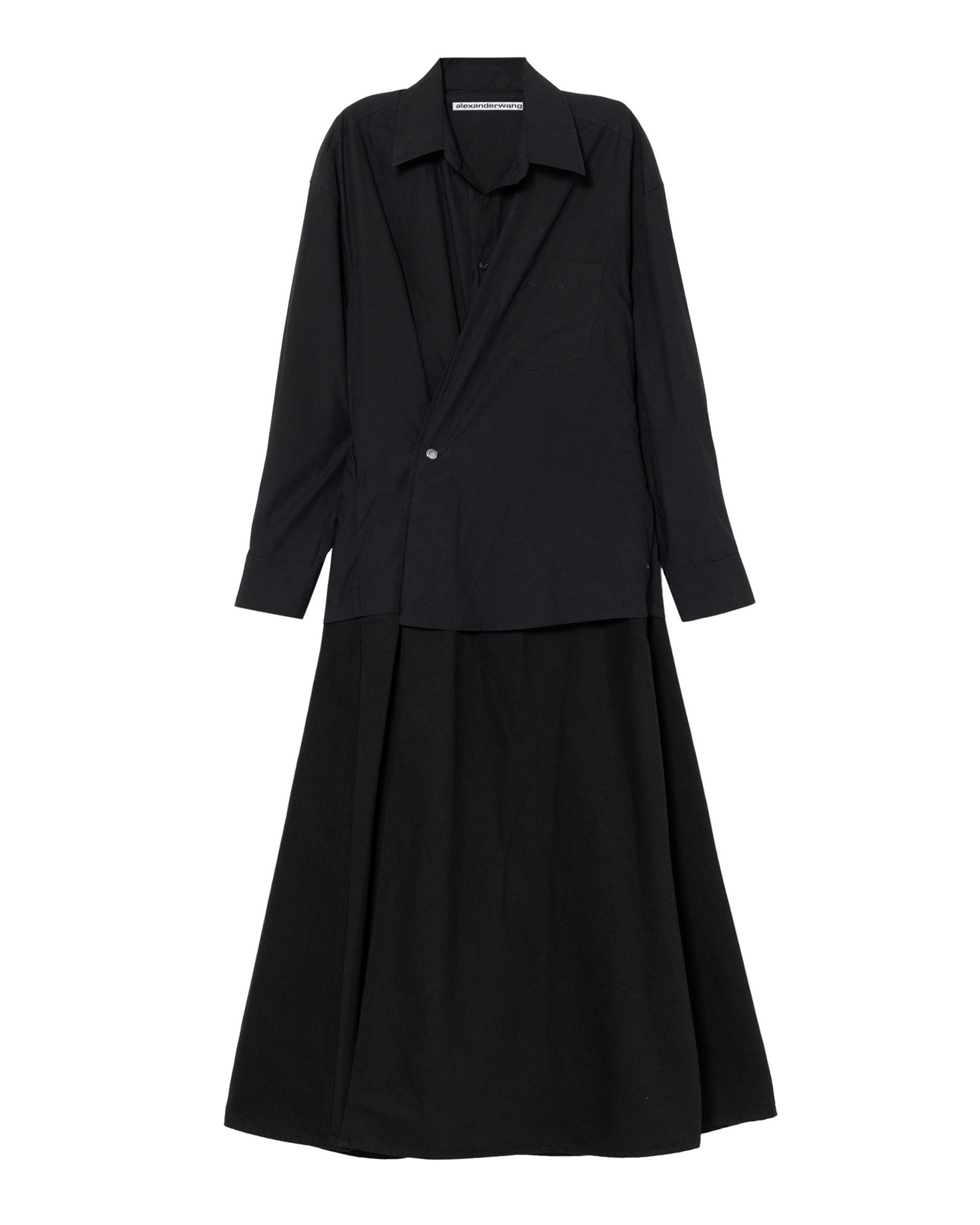 Collared organic-cotton midi dress