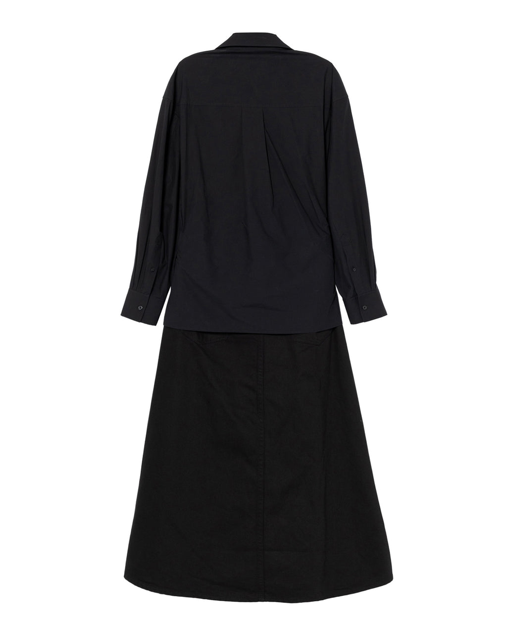 Collared organic-cotton midi dress