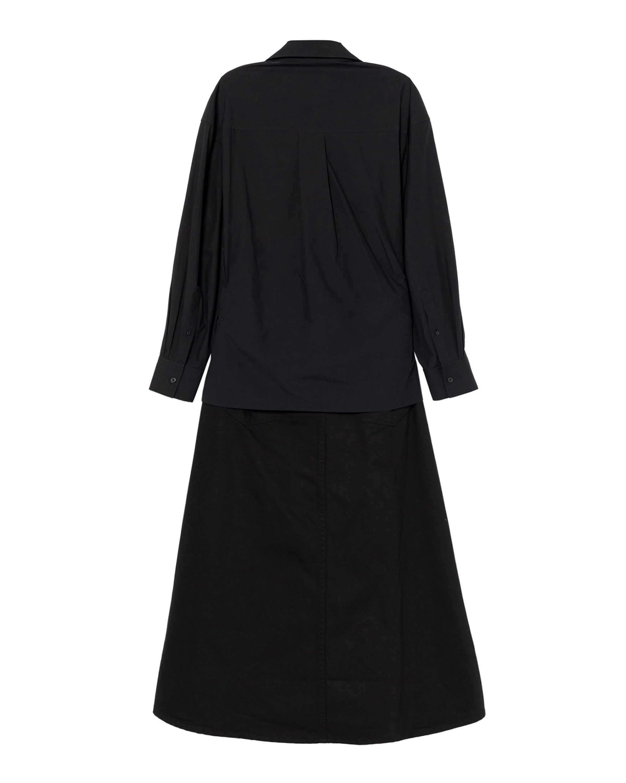 Collared organic-cotton midi dress