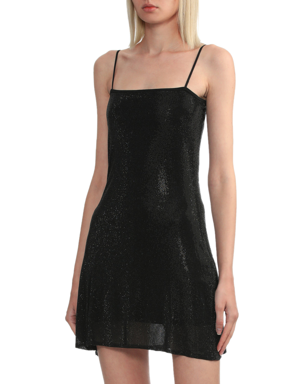 Crystal hotfix mini dress