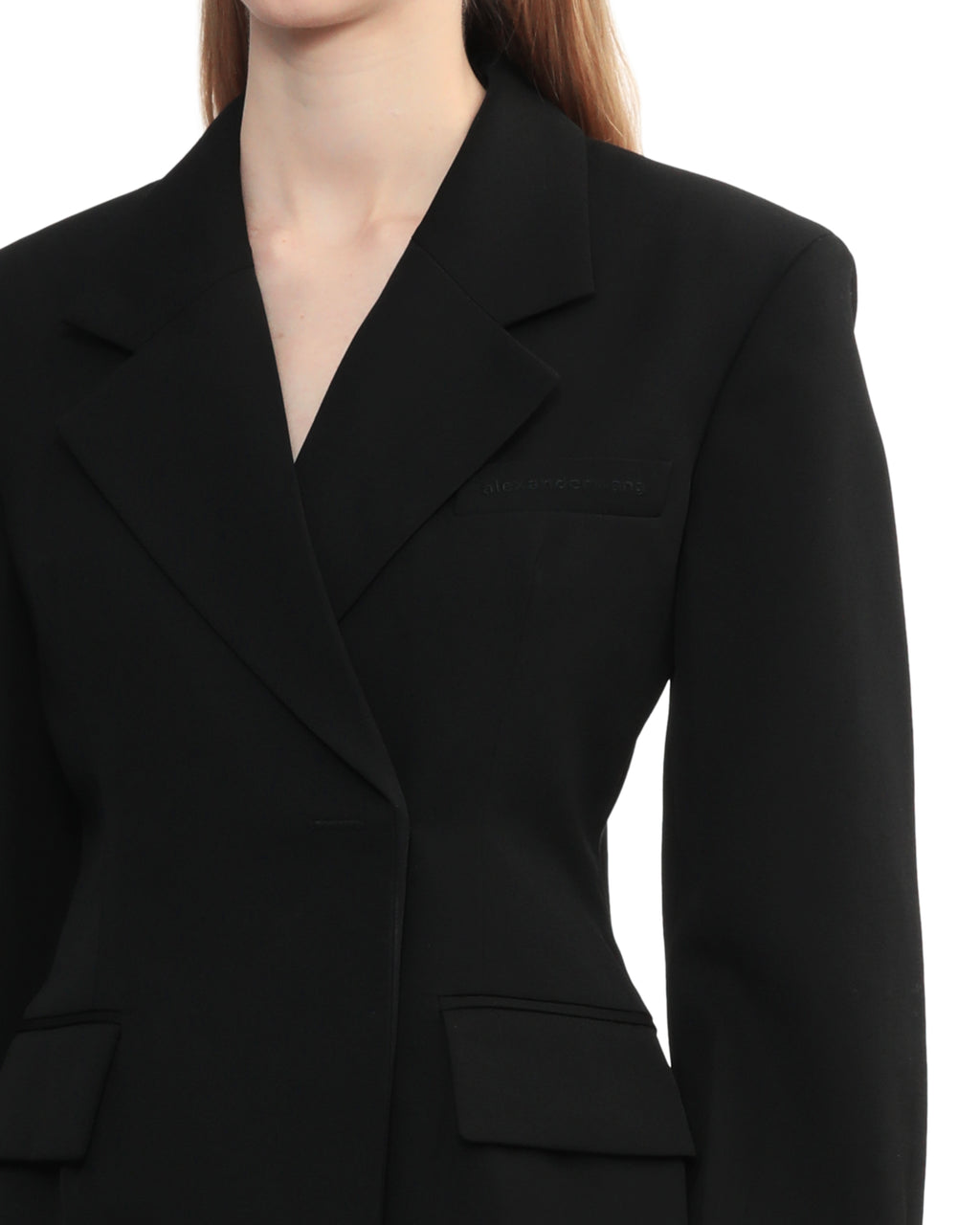 Asymmetric blazer mini dress