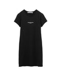 Logo fitted short sleeve mini dress