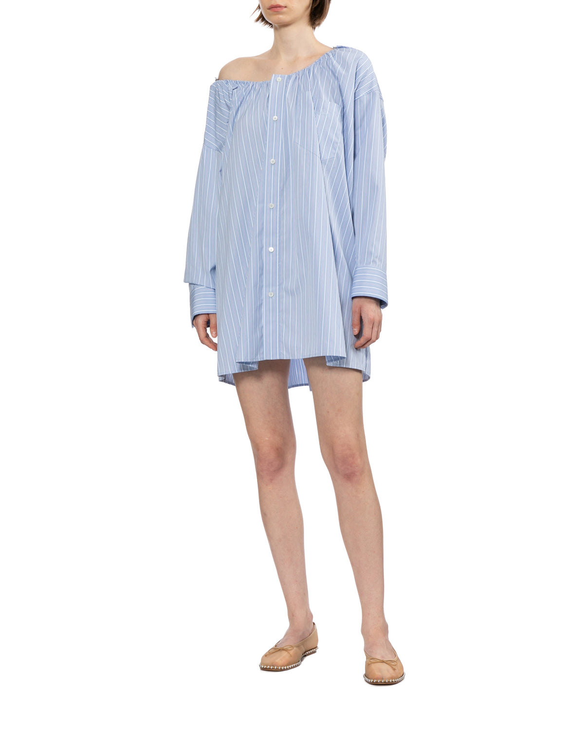 Striped shirt dress