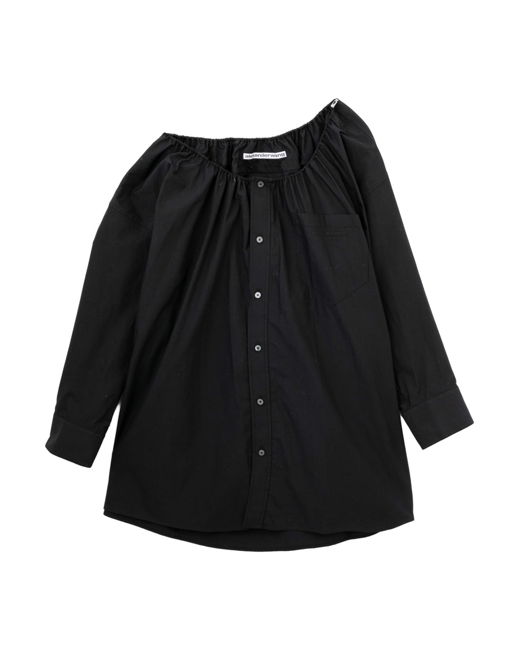 Bungee scoop neck mini shirt dress