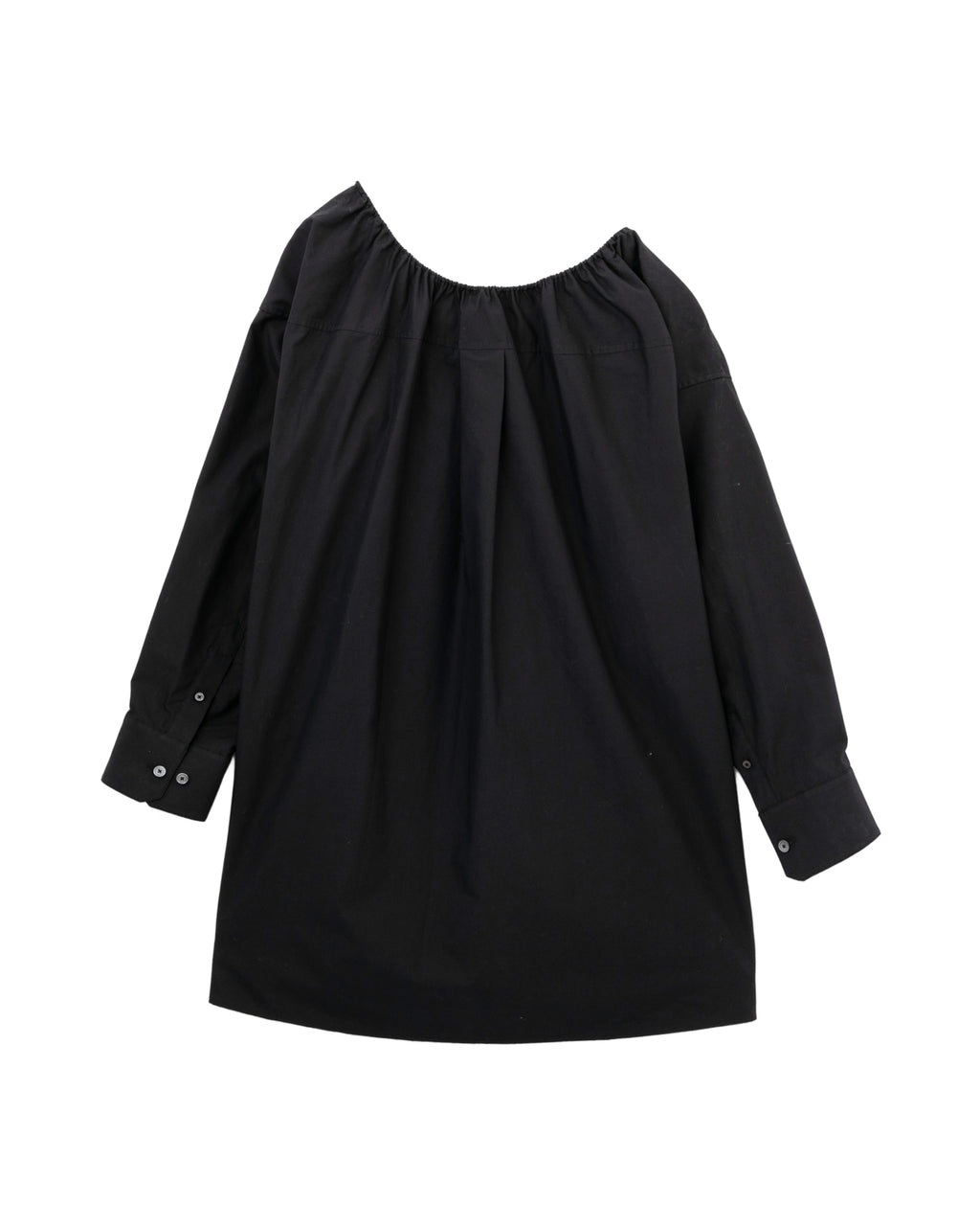 Bungee scoop neck mini shirt dress