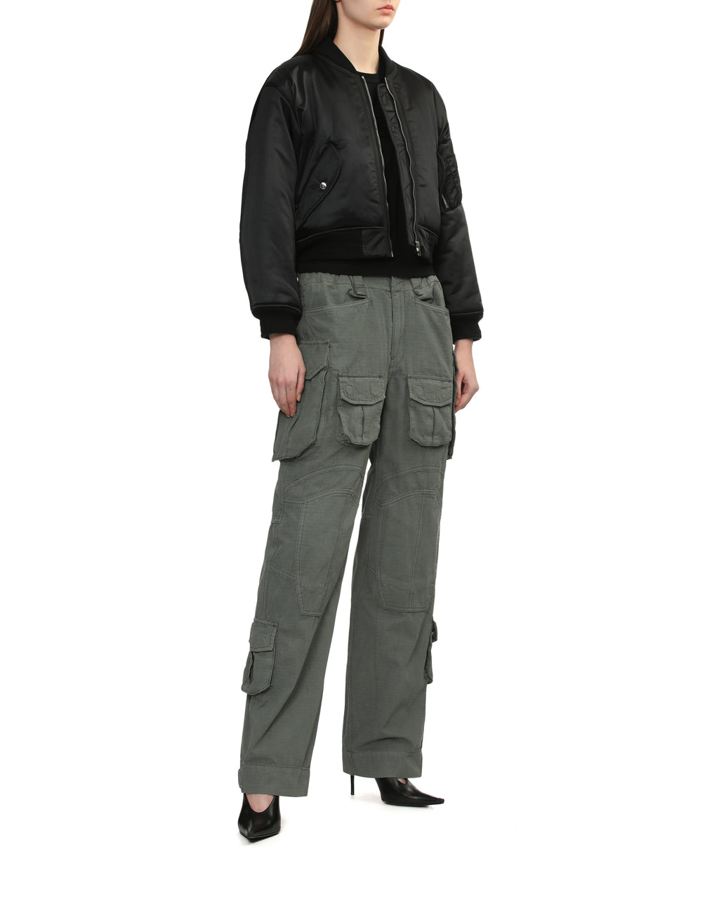 Cropped bomber jacket