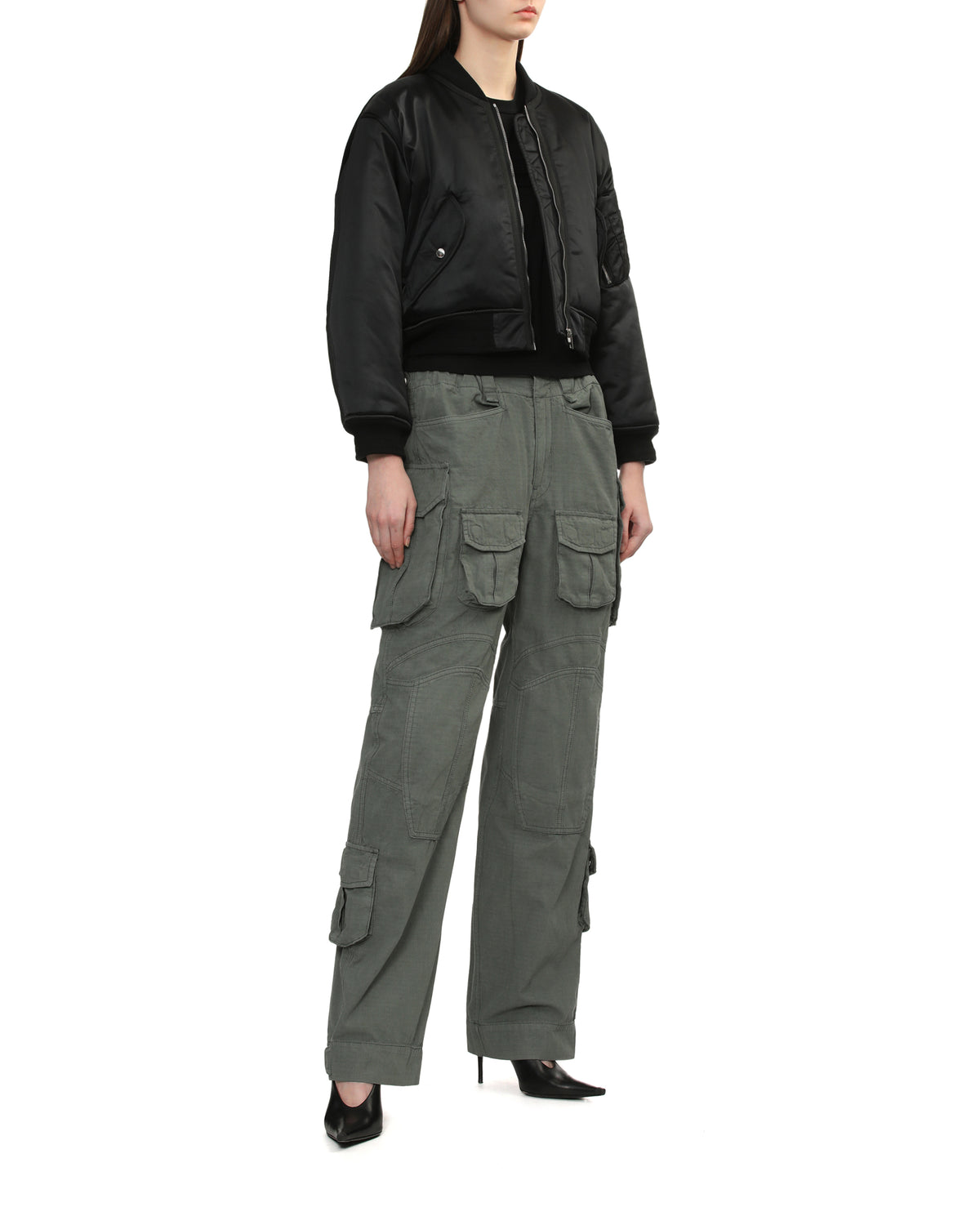 Cropped bomber jacket