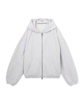 Crystal embellished zip-up hoodie
